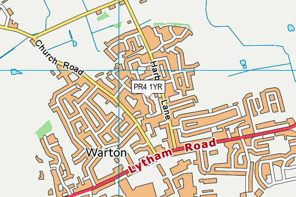 PR4 1YR map - OS VectorMap District (Ordnance Survey)