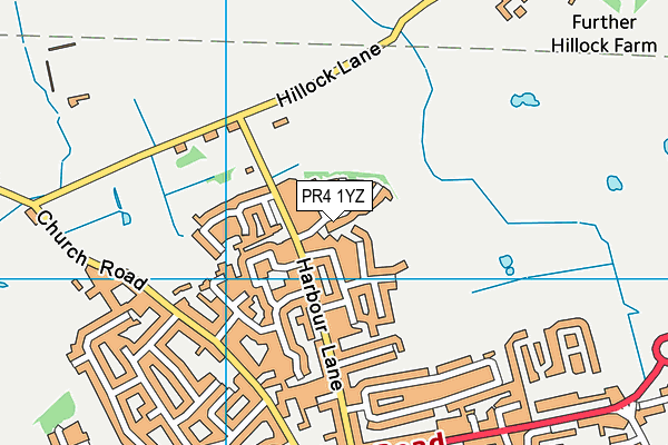 PR4 1YZ map - OS VectorMap District (Ordnance Survey)