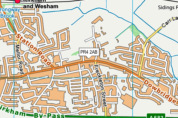 PR4 2AB map - OS VectorMap District (Ordnance Survey)