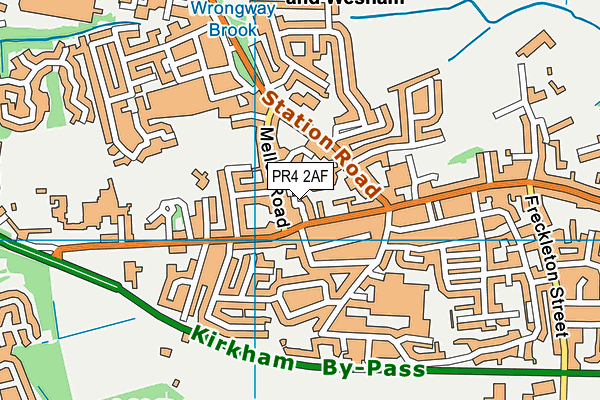PR4 2AF map - OS VectorMap District (Ordnance Survey)