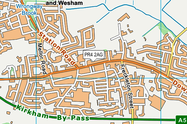 PR4 2AG map - OS VectorMap District (Ordnance Survey)
