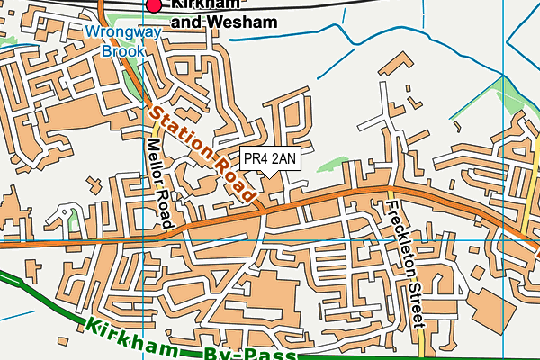 Kirkham Community Centre map (PR4 2AN) - OS VectorMap District (Ordnance Survey)