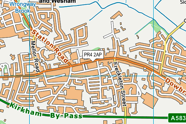 PR4 2AP map - OS VectorMap District (Ordnance Survey)