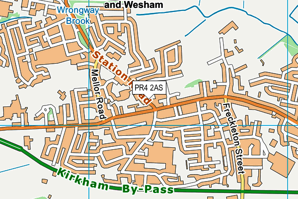 PR4 2AS map - OS VectorMap District (Ordnance Survey)
