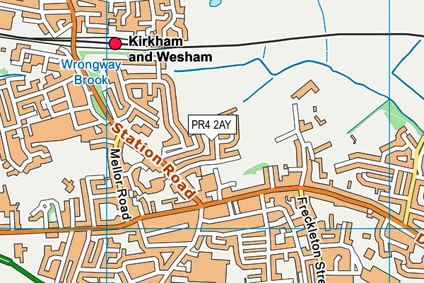PR4 2AY map - OS VectorMap District (Ordnance Survey)
