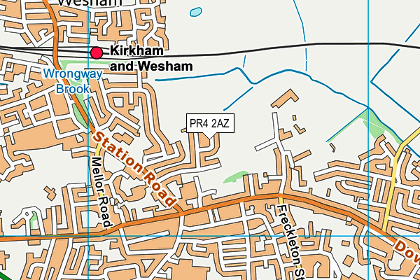 PR4 2AZ map - OS VectorMap District (Ordnance Survey)