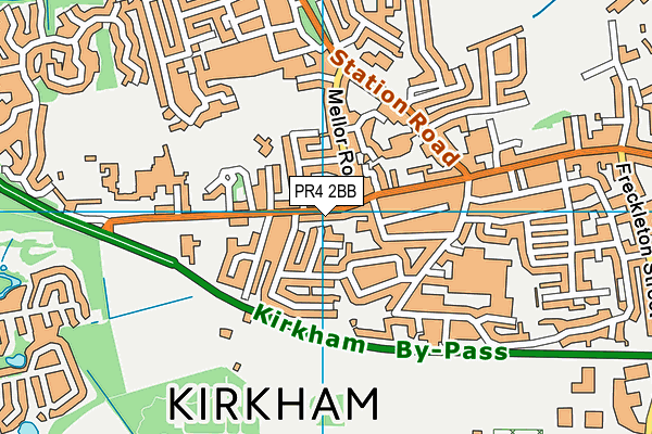 PR4 2BB map - OS VectorMap District (Ordnance Survey)