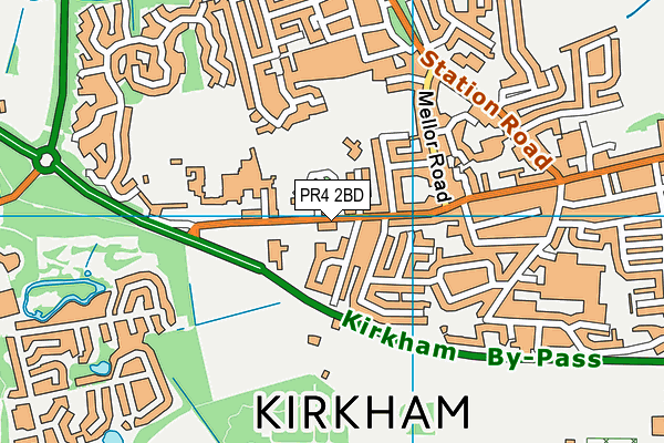 PR4 2BD map - OS VectorMap District (Ordnance Survey)