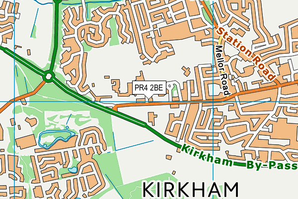 PR4 2BE map - OS VectorMap District (Ordnance Survey)
