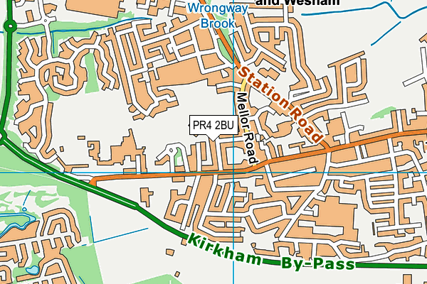 PR4 2BU map - OS VectorMap District (Ordnance Survey)