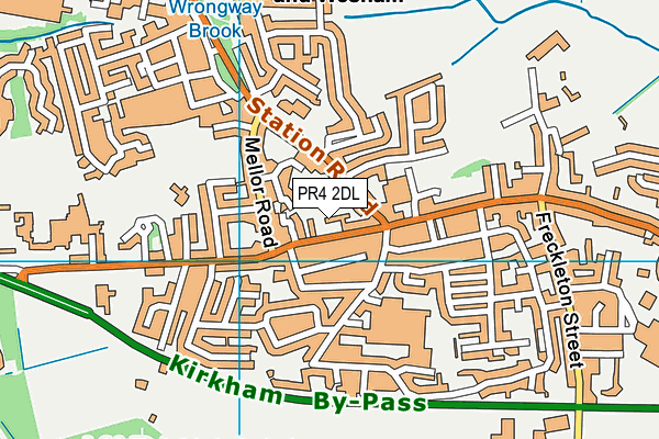 PR4 2DL map - OS VectorMap District (Ordnance Survey)