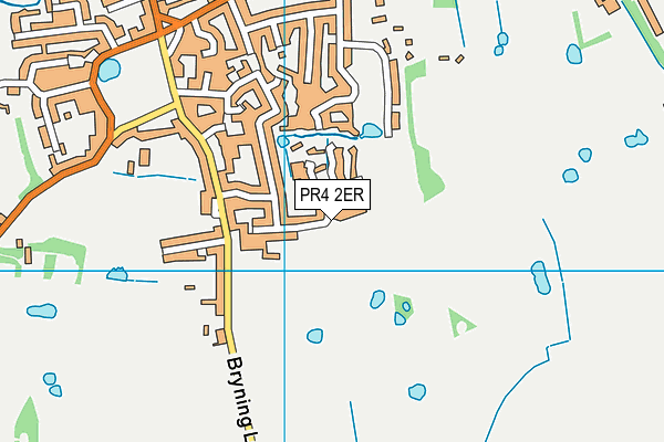 PR4 2ER map - OS VectorMap District (Ordnance Survey)