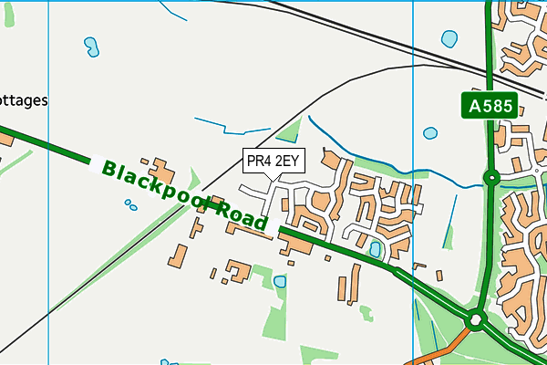 PR4 2EY map - OS VectorMap District (Ordnance Survey)