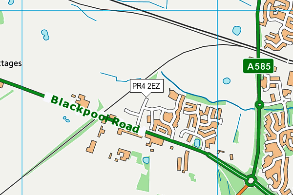 PR4 2EZ map - OS VectorMap District (Ordnance Survey)