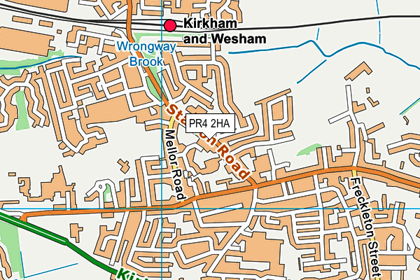 PR4 2HA map - OS VectorMap District (Ordnance Survey)