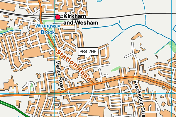 PR4 2HE map - OS VectorMap District (Ordnance Survey)