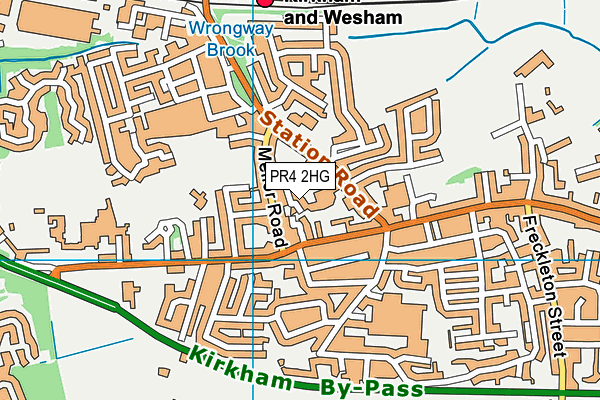PR4 2HG map - OS VectorMap District (Ordnance Survey)