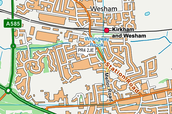 PR4 2JE map - OS VectorMap District (Ordnance Survey)