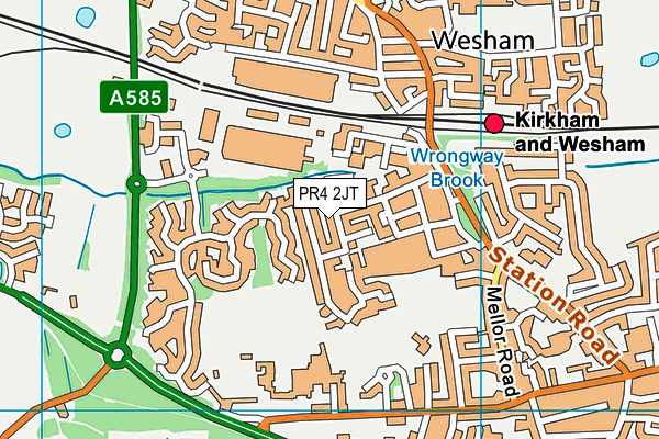 PR4 2JT map - OS VectorMap District (Ordnance Survey)