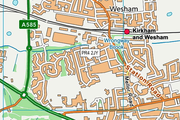 PR4 2JY map - OS VectorMap District (Ordnance Survey)