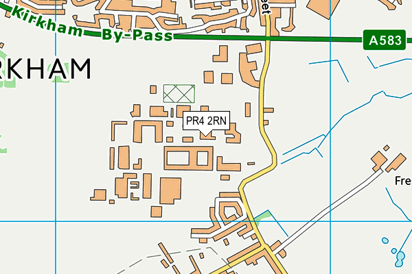 Hmp Kirkham map (PR4 2RN) - OS VectorMap District (Ordnance Survey)