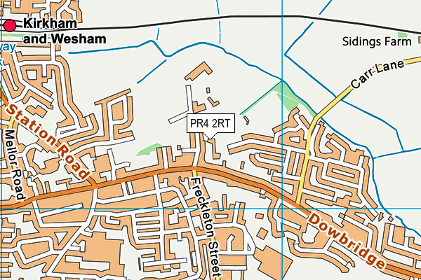PR4 2RT map - OS VectorMap District (Ordnance Survey)