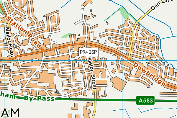 PR4 2SP map - OS VectorMap District (Ordnance Survey)