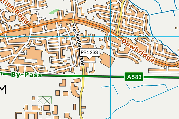 PR4 2SS map - OS VectorMap District (Ordnance Survey)