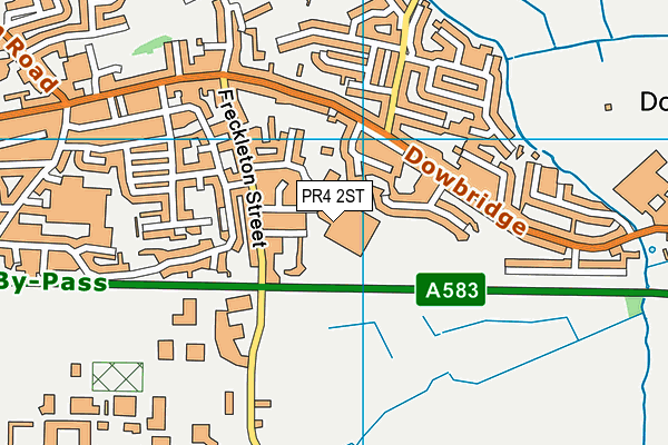PR4 2ST map - OS VectorMap District (Ordnance Survey)