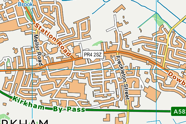 PR4 2SZ map - OS VectorMap District (Ordnance Survey)