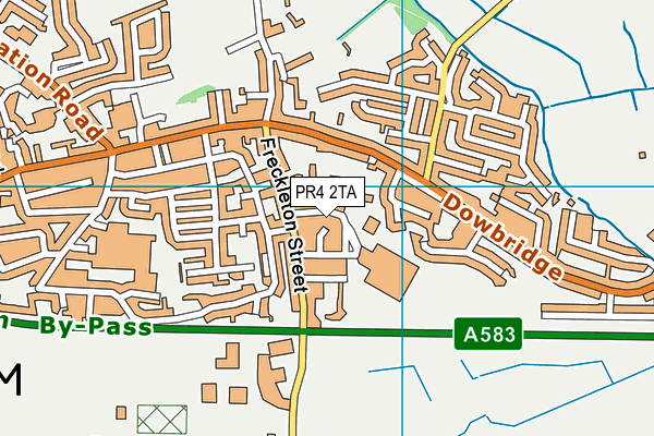 PR4 2TA map - OS VectorMap District (Ordnance Survey)