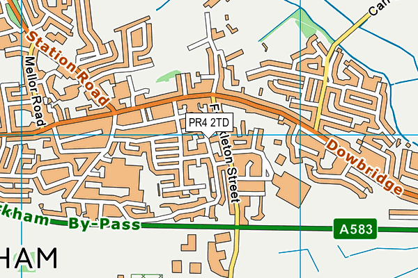 PR4 2TD map - OS VectorMap District (Ordnance Survey)