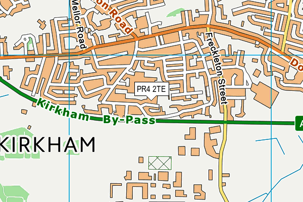 PR4 2TE map - OS VectorMap District (Ordnance Survey)