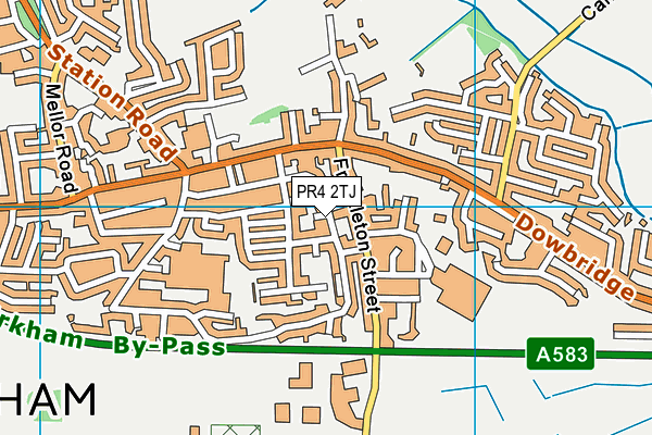 PR4 2TJ map - OS VectorMap District (Ordnance Survey)