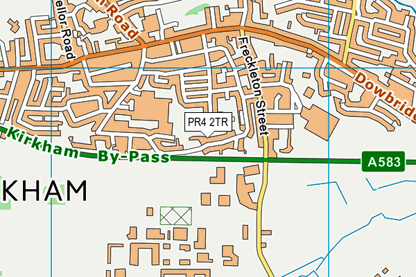 PR4 2TR map - OS VectorMap District (Ordnance Survey)