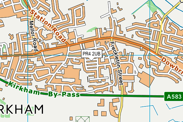 PR4 2UB map - OS VectorMap District (Ordnance Survey)