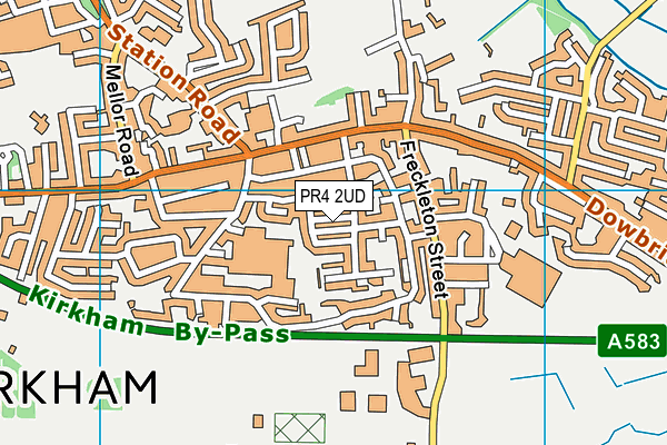 PR4 2UD map - OS VectorMap District (Ordnance Survey)
