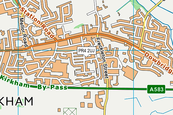 PR4 2UJ map - OS VectorMap District (Ordnance Survey)