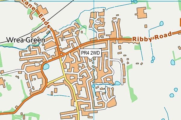 PR4 2WD map - OS VectorMap District (Ordnance Survey)