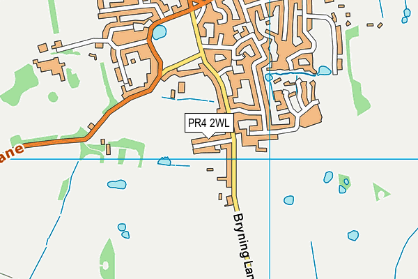 PR4 2WL map - OS VectorMap District (Ordnance Survey)