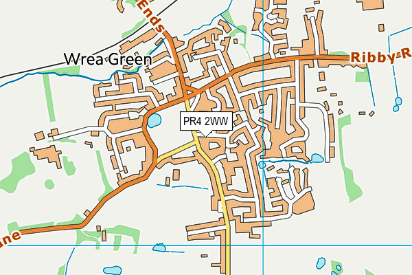 PR4 2WW map - OS VectorMap District (Ordnance Survey)