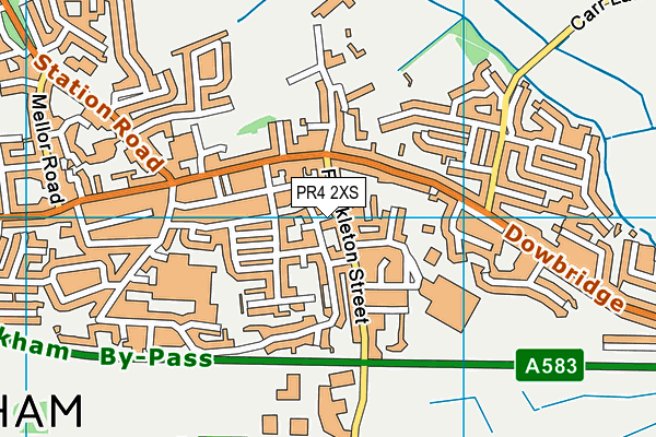 PR4 2XS map - OS VectorMap District (Ordnance Survey)