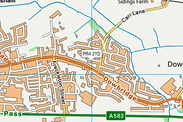 PR4 2YD map - OS VectorMap District (Ordnance Survey)