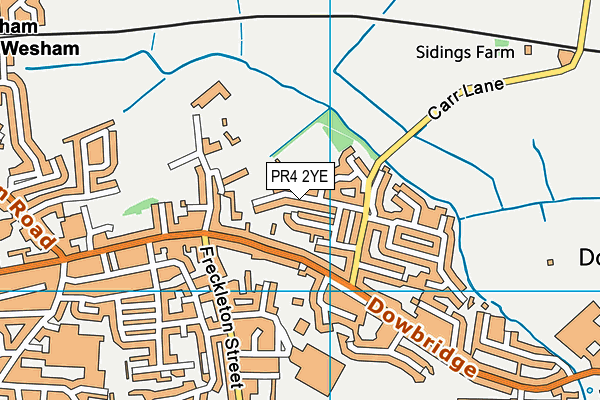 PR4 2YE map - OS VectorMap District (Ordnance Survey)