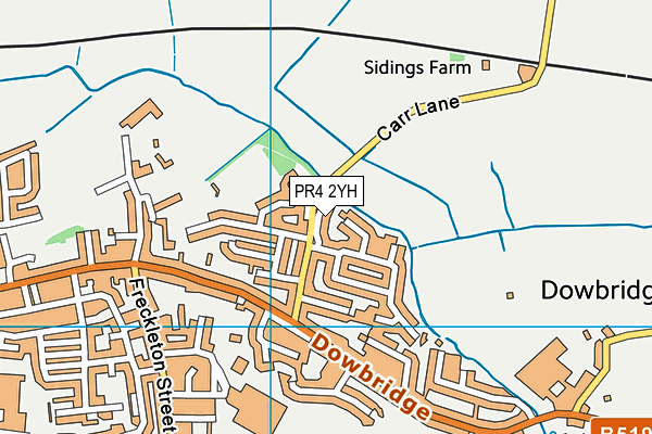 PR4 2YH map - OS VectorMap District (Ordnance Survey)