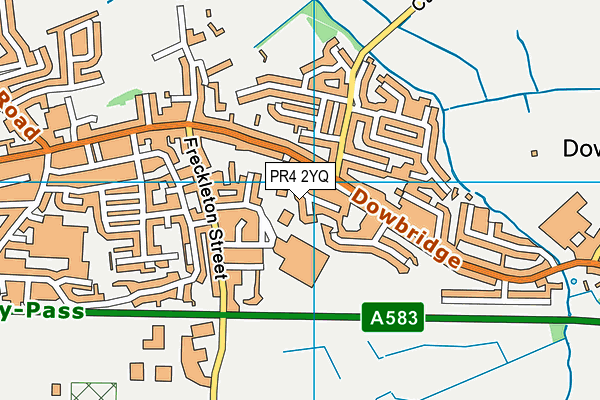 PR4 2YQ map - OS VectorMap District (Ordnance Survey)