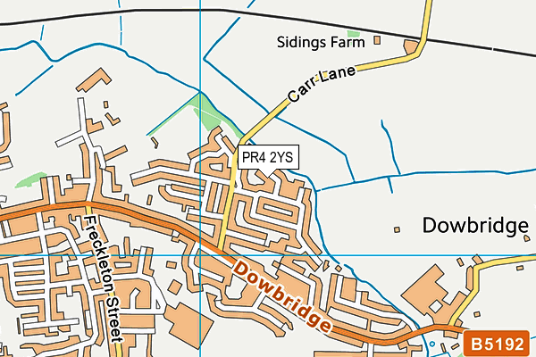 PR4 2YS map - OS VectorMap District (Ordnance Survey)