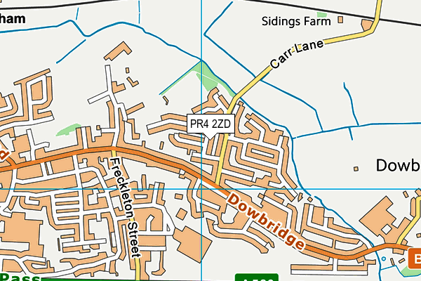 PR4 2ZD map - OS VectorMap District (Ordnance Survey)