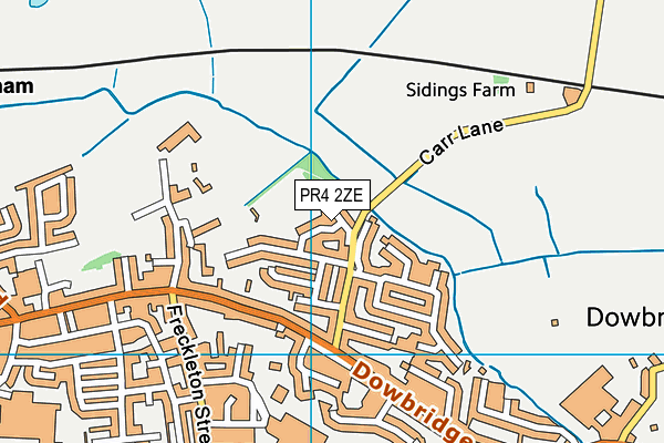 PR4 2ZE map - OS VectorMap District (Ordnance Survey)