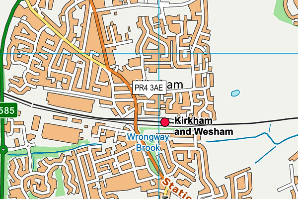 PR4 3AE map - OS VectorMap District (Ordnance Survey)